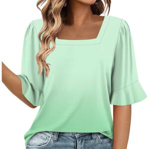 Unbranded (M, 007* Green) Summer Tops for Women UK Clearance Ladies Tops Square Neck Short Unbranded (M, 007* Green) Summer Tops for Women UK Clearance Ladies Tops Square Neck Short
