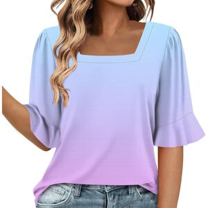 Unbranded (S, 007* Pink) Summer Tops for Women UK Clearance Ladies Tops Square Neck Short Unbranded (S, 007* Pink) Summer Tops for Women UK Clearance Ladies Tops Square Neck Short
