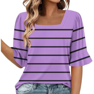 Unbranded (S, 004* Purple) Summer Tops for Women UK Clearance Ladies Tops Square Neck Shor Unbranded (S, 004* Purple) Summer Tops for Women UK Clearance Ladies Tops Square Neck Shor