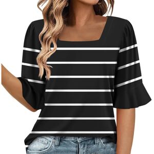 Unbranded (S, 004* Black) Summer Tops for Women UK Clearance Ladies Tops Square Neck Short Unbranded (S, 004* Black) Summer Tops for Women UK Clearance Ladies Tops Square Neck Short