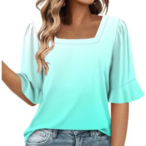 Unbranded (XL, 006* Mint Green) Summer Tops for Women UK Clearance Ladies Tops Square Neck Unbranded (XL, 006* Mint Green) Summer Tops for Women UK Clearance Ladies Tops Square Neck
