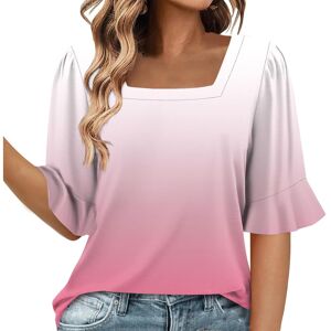 Unbranded (XXL, 006* Pink) Summer Tops for Women UK Clearance Ladies Tops Square Neck Shor Unbranded (XXL, 006* Pink) Summer Tops for Women UK Clearance Ladies Tops Square Neck Shor