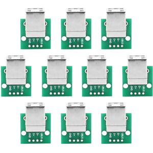 Unbranded 10Pcs USB Type B Female to DIP Adapter Board 4 Pin Unbranded 10Pcs USB Type B Female to DIP Adapter Board 4 Pin