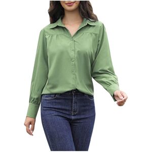 Unbranded (XL, 01 Green) Ladies Tops Clearance Womens Button Down Long Sleeve Shirts Wrink Unbranded (XL, 01 Green) Ladies Tops Clearance Womens Button Down Long Sleeve Shirts Wrink