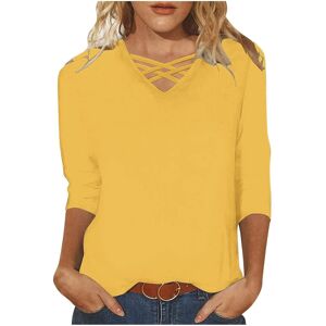 Unbranded (3XL, 04 Yellow) Womens Tops Clearance Blouses for Women Dressy Casual 3/4 Sleev Unbranded (3XL, 04 Yellow) Womens Tops Clearance Blouses for Women Dressy Casual 3/4 Sleev
