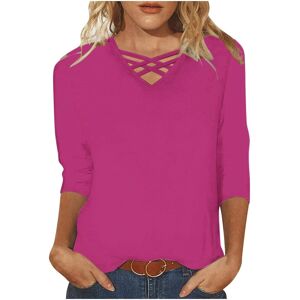 Unbranded (L, 01 Hot Pink) Womens Tops Clearance Blouses for Women Dressy Casual 3/4 Sleev Unbranded (L, 01 Hot Pink) Womens Tops Clearance Blouses for Women Dressy Casual 3/4 Sleev