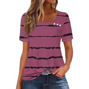 Unbranded (L, 004* Hot Pink) Womens Tops V Neck Summer Short Sleeve Shirts Dressy Casual T Unbranded (L, 004* Hot Pink) Womens Tops V Neck Summer Short Sleeve Shirts Dressy Casual T