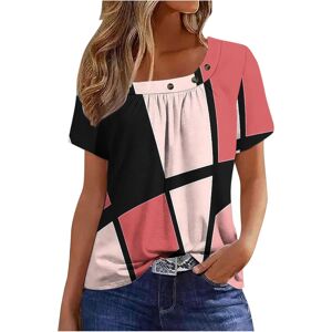 Unbranded (3XL, 004* Pink) Womens Summer Tops Dressy Casual Short Sleeve Pleated T Shirts Unbranded (3XL, 004* Pink) Womens Summer Tops Dressy Casual Short Sleeve Pleated T Shirts