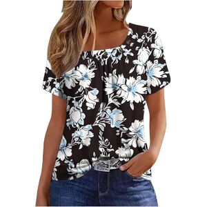 Unbranded (3XL, 020* Black) Womens Summer Tops Dressy Casual Short Sleeve Pleated T Shirts Unbranded (3XL, 020* Black) Womens Summer Tops Dressy Casual Short Sleeve Pleated T Shirts