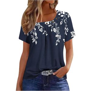 Unbranded (3XL, 015* Navy) Womens Summer Tops Dressy Casual Short Sleeve Pleated T Shirts Unbranded (3XL, 015* Navy) Womens Summer Tops Dressy Casual Short Sleeve Pleated T Shirts