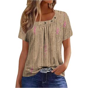 Unbranded (L, 008* Yellow) Womens Summer Tops Dressy Casual Short Sleeve Pleated T Shirts Unbranded (L, 008* Yellow) Womens Summer Tops Dressy Casual Short Sleeve Pleated T Shirts