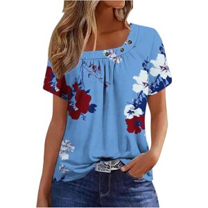 Unbranded (M, 018* Navy) Womens Summer Tops Dressy Casual Short Sleeve Pleated T Shirts Sq Unbranded (M, 018* Navy) Womens Summer Tops Dressy Casual Short Sleeve Pleated T Shirts Sq