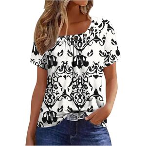 Unbranded (M, 039* Black) Womens Summer Tops Dressy Casual Short Sleeve Pleated T Shirts S Unbranded (M, 039* Black) Womens Summer Tops Dressy Casual Short Sleeve Pleated T Shirts S