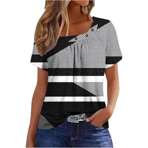 Unbranded (S, 014* Black) Womens Summer Tops Dressy Casual Short Sleeve Pleated T Shirts S Unbranded (S, 014* Black) Womens Summer Tops Dressy Casual Short Sleeve Pleated T Shirts S