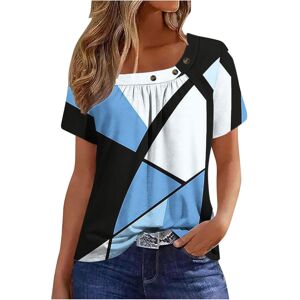 Unbranded (S, 023* Blue) Womens Summer Tops Dressy Casual Short Sleeve Pleated T Shirts Sq Unbranded (S, 023* Blue) Womens Summer Tops Dressy Casual Short Sleeve Pleated T Shirts Sq