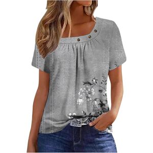 Unbranded (XXL, 013* Gray) Womens Summer Tops Dressy Casual Short Sleeve Pleated T Shirts Unbranded (XXL, 013* Gray) Womens Summer Tops Dressy Casual Short Sleeve Pleated T Shirts