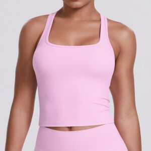 Unbranded (Vest-Sakura Pink, XL) Solid color I-shaped brushed beautiful back vest women's Unbranded (Vest-Sakura Pink, XL) Solid color I-shaped brushed beautiful back vest women's