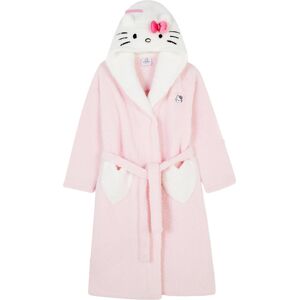 (XL, Pink/White) Hello Kitty Womens/Ladies 3D Ears Borg Embroidered Dressing Gow (XL, Pink/White) Hello Kitty Womens/Ladies 3D Ears Borg Embroidered Dressing Gow
