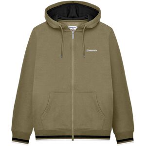 (XL, Khaki Green/Black) Lambretta Mens Full Zip Hoodie (XL, Khaki Green/Black) Lambretta Mens Full Zip Hoodie