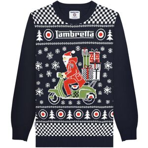 (3XL, Navy) Lambretta Mens AW25 Scooter Christmas Jumper (3XL, Navy) Lambretta Mens AW25 Scooter Christmas Jumper