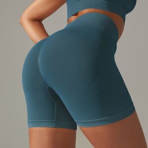 Unbranded (Shorts-Mo Qing, S) Solid Color Beautiful Back High Elasticity Yoga Wear Four-pi Unbranded (Shorts-Mo Qing, S) Solid Color Beautiful Back High Elasticity Yoga Wear Four-pi