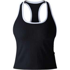 Unbranded (Black body white border, L) Solid color threaded high-elastic tight racer-shape Unbranded (Black body white border, L) Solid color threaded high-elastic tight racer-shape