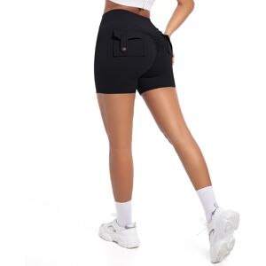 Unbranded (Black, M) Peach butt workwear tight shorts for women, high-waisted elastic butt Unbranded (Black, M) Peach butt workwear tight shorts for women, high-waisted elastic butt