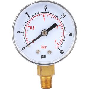 Unbranded Pressure Gauge 50mm Dial 1/8 BSPT Bottom Unbranded Pressure Gauge 50mm Dial 1/8 BSPT Bottom
