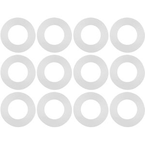 Unbranded 12pcs Flat Gasket White Silicone O Ring Sealing Unbranded 12pcs Flat Gasket White Silicone O Ring Sealing