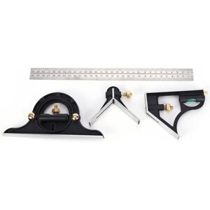 Unbranded Stainless Steel Angle Ruler 0-180 Combination Tri Unbranded Stainless Steel Angle Ruler 0-180 Combination Tri