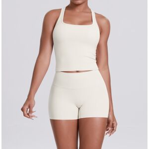 Unbranded (Set-Light Ivory, XL) Double-sided brushed solid color tight-fitting racer-shape Unbranded (Set-Light Ivory, XL) Double-sided brushed solid color tight-fitting racer-shape