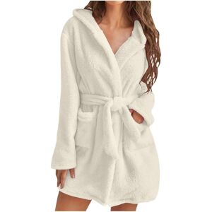 Unbranded (L, 003* Beige) Womens Fuzzy Robes Hooded Short Robe Fall Winte Mid Length Bathr Unbranded (L, 003* Beige) Womens Fuzzy Robes Hooded Short Robe Fall Winte Mid Length Bathr