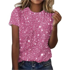Unbranded (5XL, 001 Pink) Womens Tops Clearance Ladies T Shirts Summer Sparkling T Shirt G Unbranded (5XL, 001 Pink) Womens Tops Clearance Ladies T Shirts Summer Sparkling T Shirt G