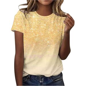 Unbranded (M, 005* Yellow) Womens Tops Clearance Ladies T Shirts Summer Sparkling T Shirt Unbranded (M, 005* Yellow) Womens Tops Clearance Ladies T Shirts Summer Sparkling T Shirt