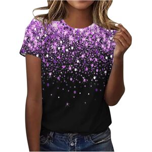 Unbranded (XXL, 001* Purple) Womens Tops Clearance Ladies T Shirts Summer Sparkling T Shir Unbranded (XXL, 001* Purple) Womens Tops Clearance Ladies T Shirts Summer Sparkling T Shir