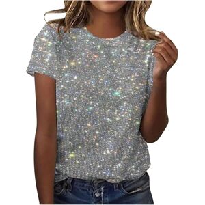 Unbranded (XXL, 004* Gray) Womens Tops Clearance Ladies T Shirts Summer Sparkling T Shirt Unbranded (XXL, 004* Gray) Womens Tops Clearance Ladies T Shirts Summer Sparkling T Shirt