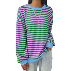 Unbranded (3XL, 004* Light Blue) Womens Tops Clearance Women's Oversized Sweatshirts Strip Unbranded (3XL, 004* Light Blue) Womens Tops Clearance Women's Oversized Sweatshirts Strip