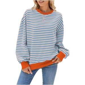 Unbranded (M, 002* Navy) Womens Tops Clearance Women's Oversized Sweatshirts Striped Pullo Unbranded (M, 002* Navy) Womens Tops Clearance Women's Oversized Sweatshirts Striped Pullo