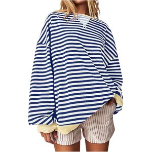 Unbranded (S, 006* Blue) Womens Tops Clearance Women's Oversized Sweatshirts Striped Pullo Unbranded (S, 006* Blue) Womens Tops Clearance Women's Oversized Sweatshirts Striped Pullo