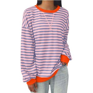 Unbranded (M, 004* Pink) Womens Tops Clearance Women's Oversized Sweatshirts Striped Pullo Unbranded (M, 004* Pink) Womens Tops Clearance Women's Oversized Sweatshirts Striped Pullo