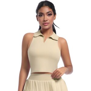 Unbranded (Vest-beige, S) Outdoor leisure lapel vest running sports fitness breathable sho Unbranded (Vest-beige, S) Outdoor leisure lapel vest running sports fitness breathable sho