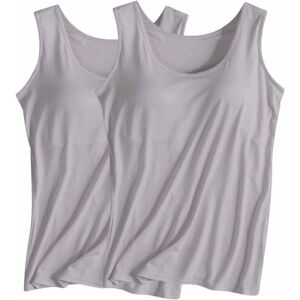 Unbranded (3XL, 008* White) Vest Tops Women UK 2PCS Womens Tank Tops with Built in Bras 20 Unbranded (3XL, 008* White) Vest Tops Women UK 2PCS Womens Tank Tops with Built in Bras 20