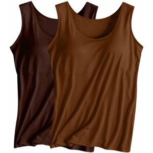Unbranded (4XL, 028* Brown) Vest Tops Women UK 2PCS Womens Tank Tops with Built in Bras 20 Unbranded (4XL, 028* Brown) Vest Tops Women UK 2PCS Womens Tank Tops with Built in Bras 20
