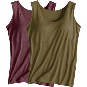Unbranded (S, 021* Wine) Vest Tops Women UK 2PCS Womens Tank Tops with Built in Bras 2024 Unbranded (S, 021* Wine) Vest Tops Women UK 2PCS Womens Tank Tops with Built in Bras 2024