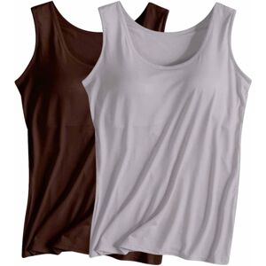 Unbranded (S, 011* White) Vest Tops Women UK 2PCS Womens Tank Tops with Built in Bras 2024 Unbranded (S, 011* White) Vest Tops Women UK 2PCS Womens Tank Tops with Built in Bras 2024