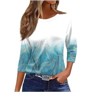 Unbranded (10, 025* Light Blue) Womens Tops 3/4 Length Sleeve Shirts Boho Floral Printed T Unbranded (10, 025* Light Blue) Womens Tops 3/4 Length Sleeve Shirts Boho Floral Printed T