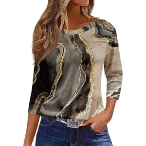Unbranded (18, 017* Khaki) Womens Tops 3/4 Length Sleeve Shirts Boho Floral Printed Tunic Unbranded (18, 017* Khaki) Womens Tops 3/4 Length Sleeve Shirts Boho Floral Printed Tunic