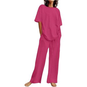 Unbranded (4XL, 005* Hot Pink) Summer Outfits for Women 2 Piece Cotton Linen Set Boyfriend Unbranded (4XL, 005* Hot Pink) Summer Outfits for Women 2 Piece Cotton Linen Set Boyfriend