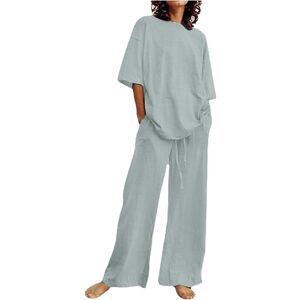 Unbranded (XL, 003* Gray) Summer Outfits for Women 2 Piece Cotton Linen Set Boyfriend Over Unbranded (XL, 003* Gray) Summer Outfits for Women 2 Piece Cotton Linen Set Boyfriend Over