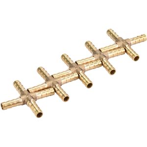 Unbranded 5pcs Brass Cross 4 Way Hose Joiner Fittings Barbed Unbranded 5pcs Brass Cross 4 Way Hose Joiner Fittings Barbed